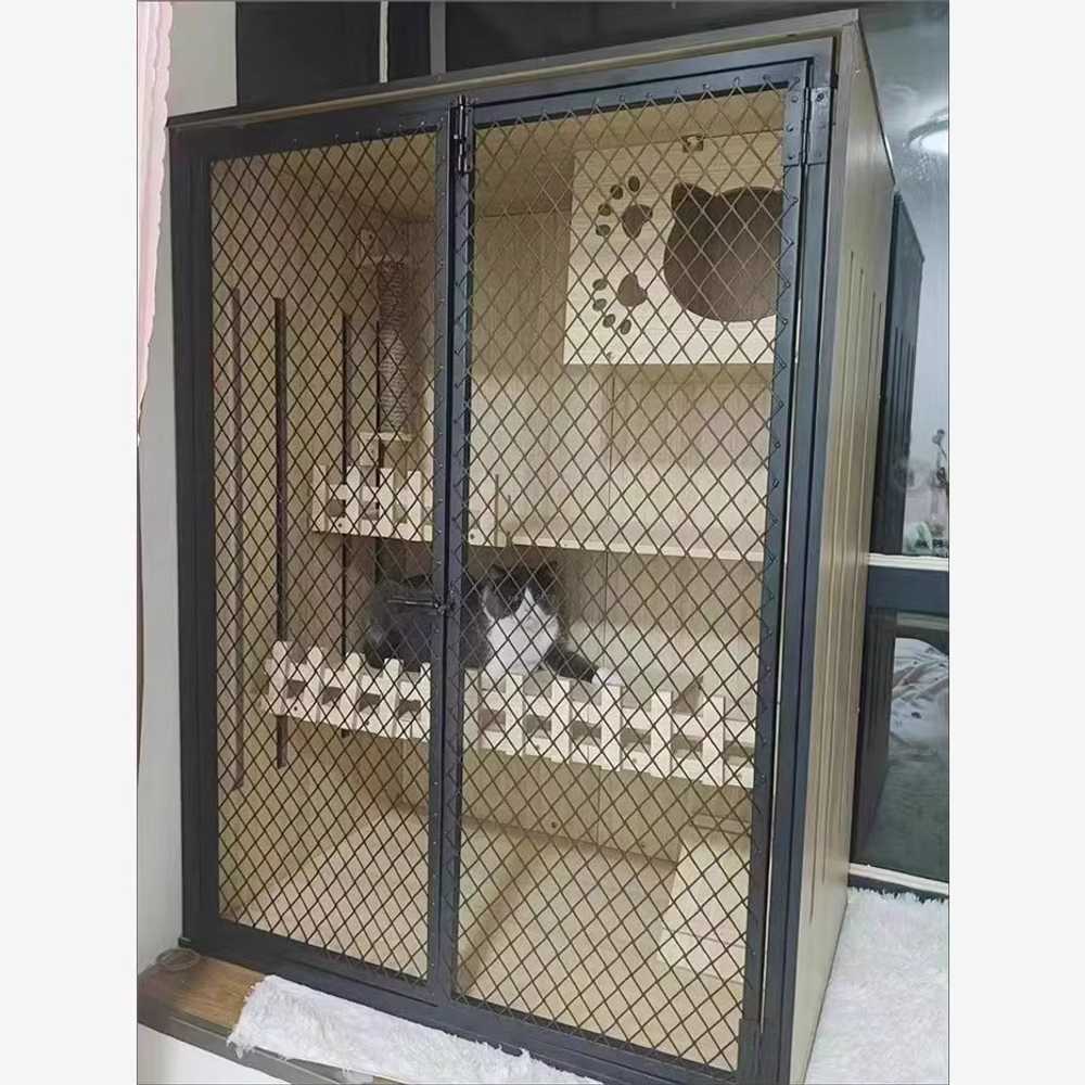 고양이 빌라 케이지 놀이터 캐슬 숨숨집 대형 펜스 블랙(사이즈문의) - 상품 이미지