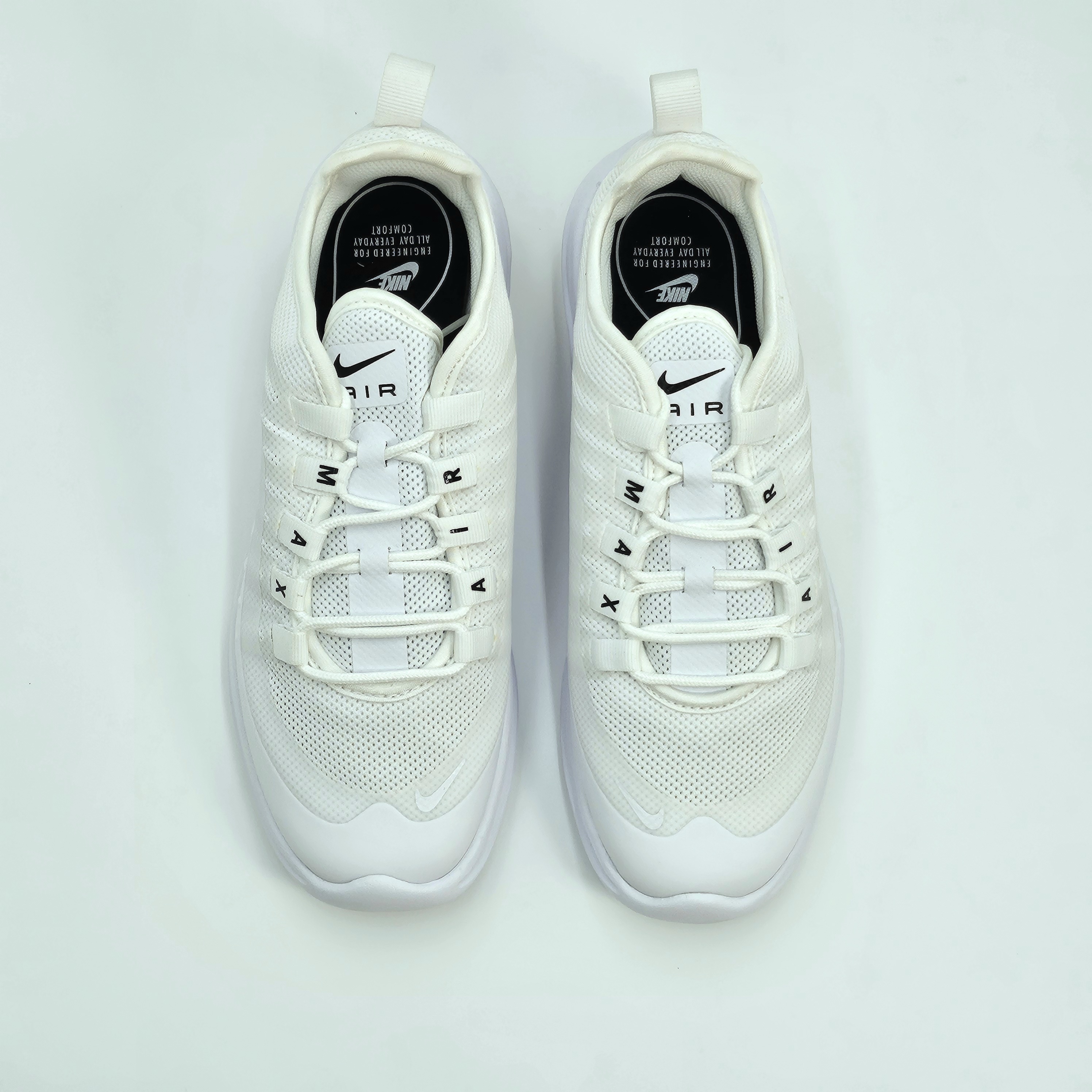 [국내매장판] 나이키 에어맥스 엑시스 발편한 신발 런닝화 헬스화 헬스장 커플 운동화 올화이트(여성), 245