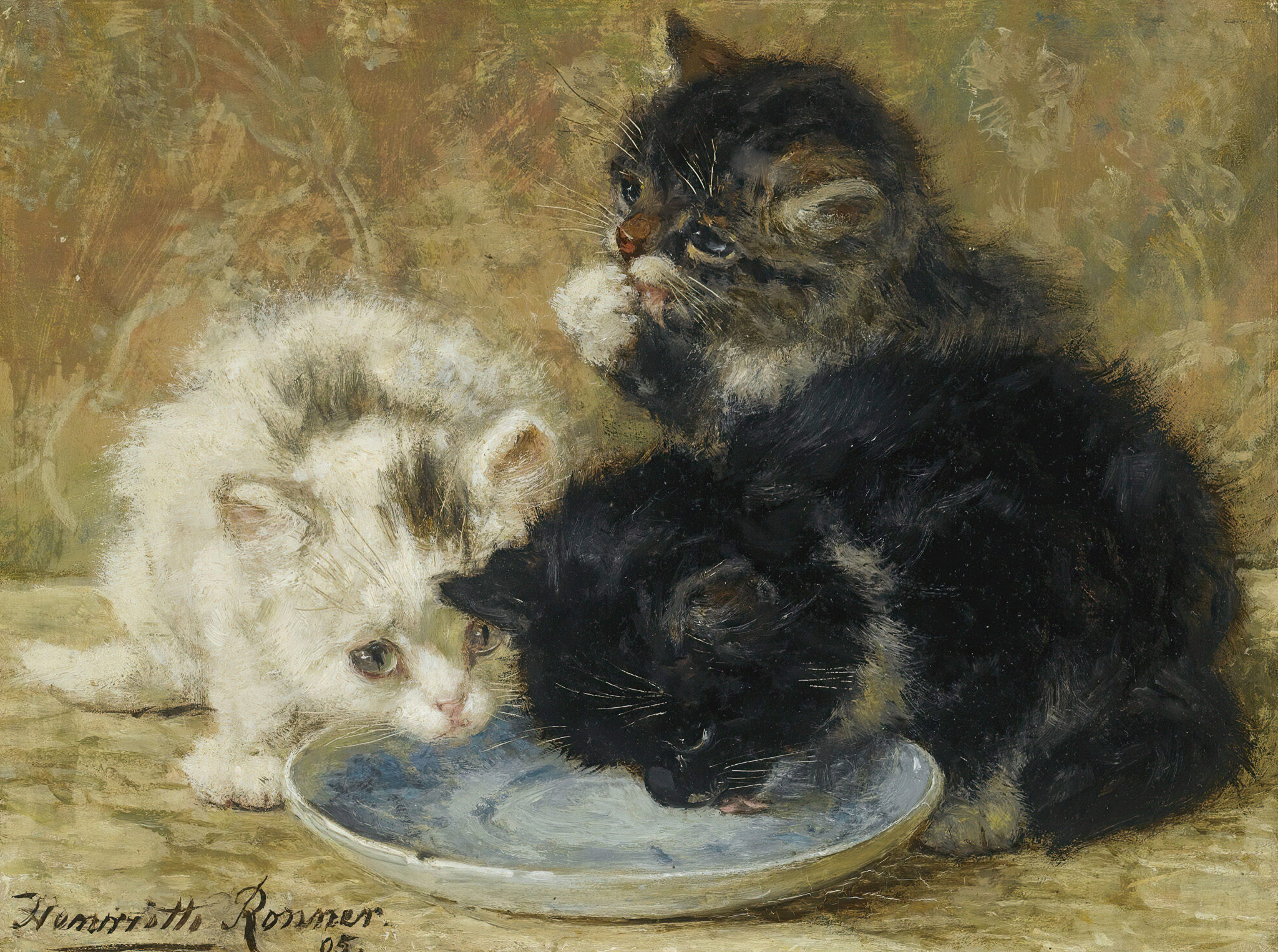 Three kittens 원본비율 아트포스터 냥이 - 상품 이미지