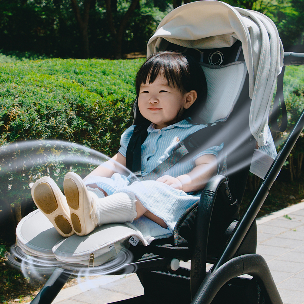 보아르 아가윈디 유모차 통풍 쿨 시트 2세대 듀얼팬 신생아 아기 쿨링 쿨매트 라이너