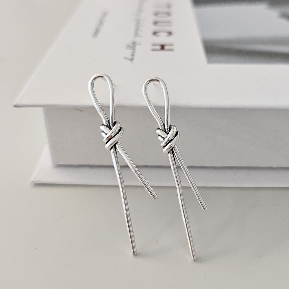 노트 실버귀걸이 Knot ring - 상세 이미지 5