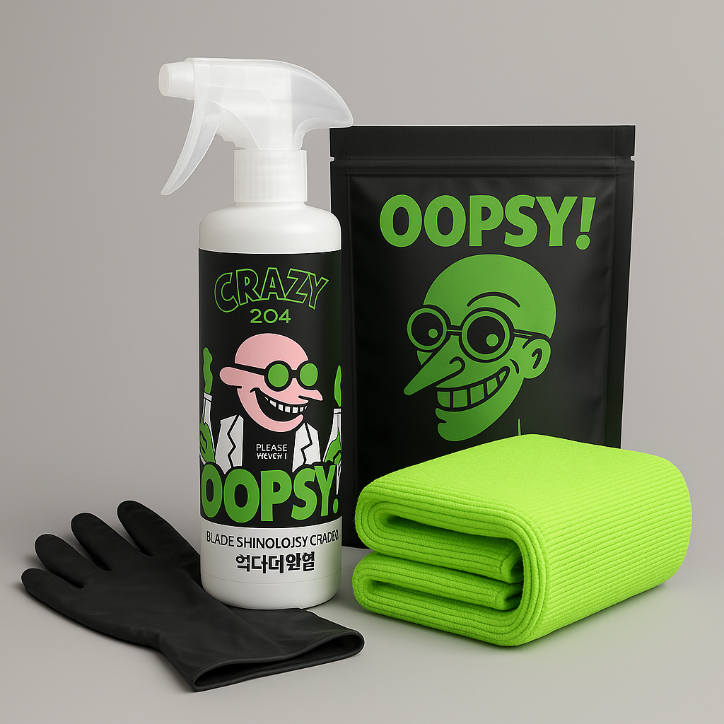 웁시 자동차 광택제 SiO2 유리막코팅 관리제 200ml+구성품