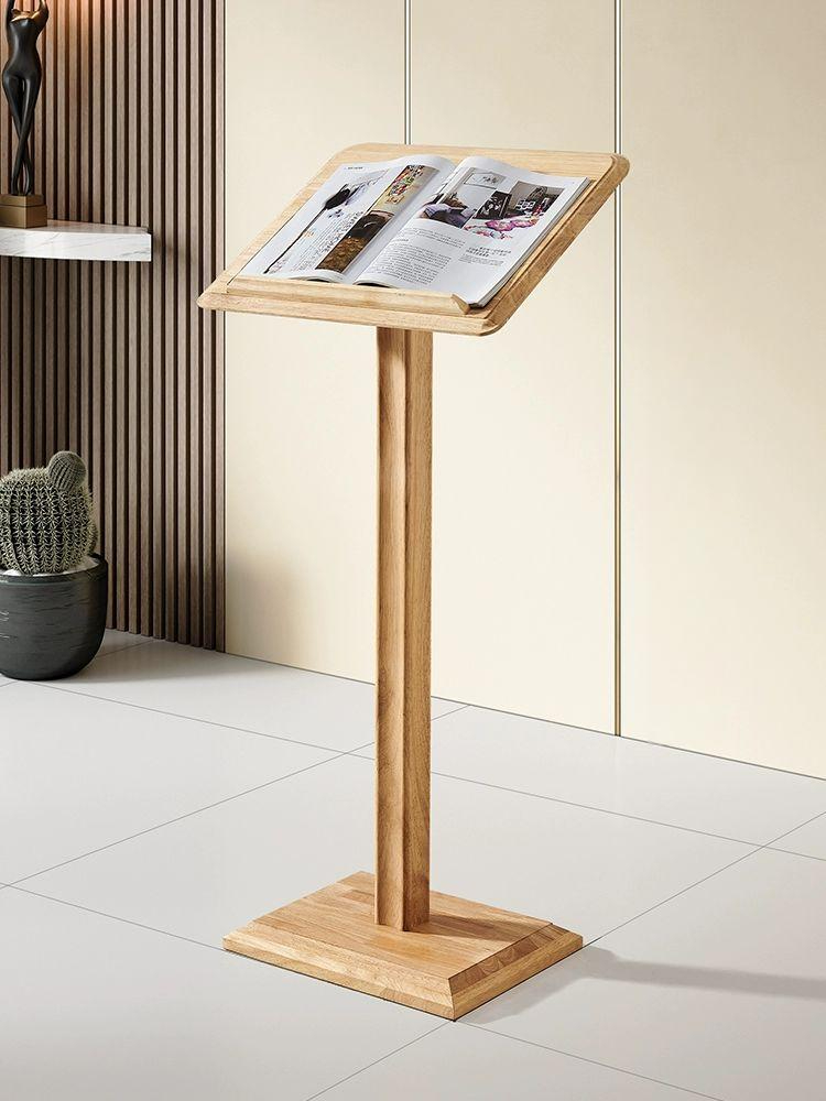 나무 메뉴판 거치대 광고 홍보물 스탠드 배너 안내판 오크 48x39cm 원목색 - 상세 이미지 3