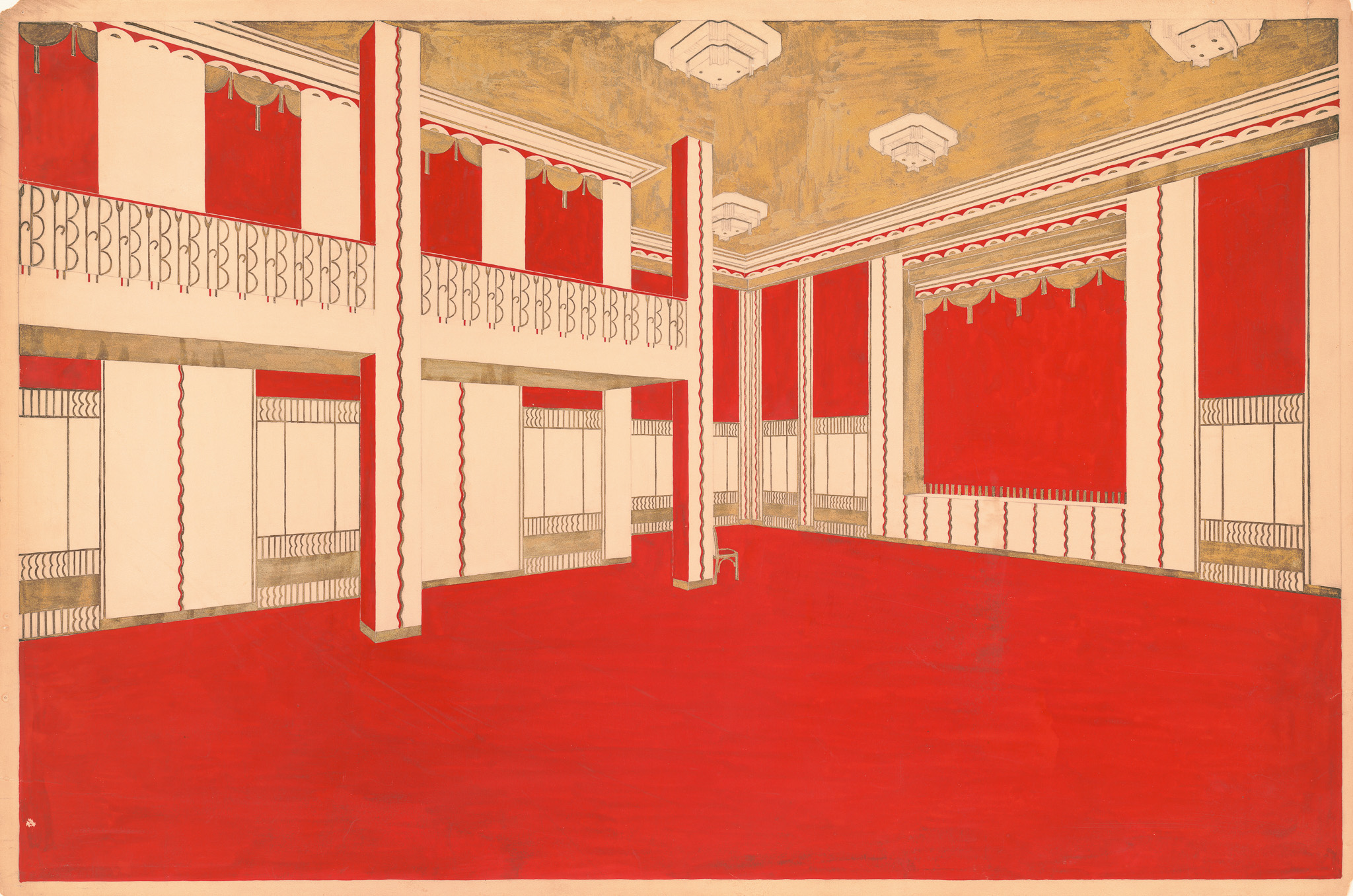 Design for unidentified ballroom, probably New York City area 원본비율 아트포스터 라이스 - 상품 이미지