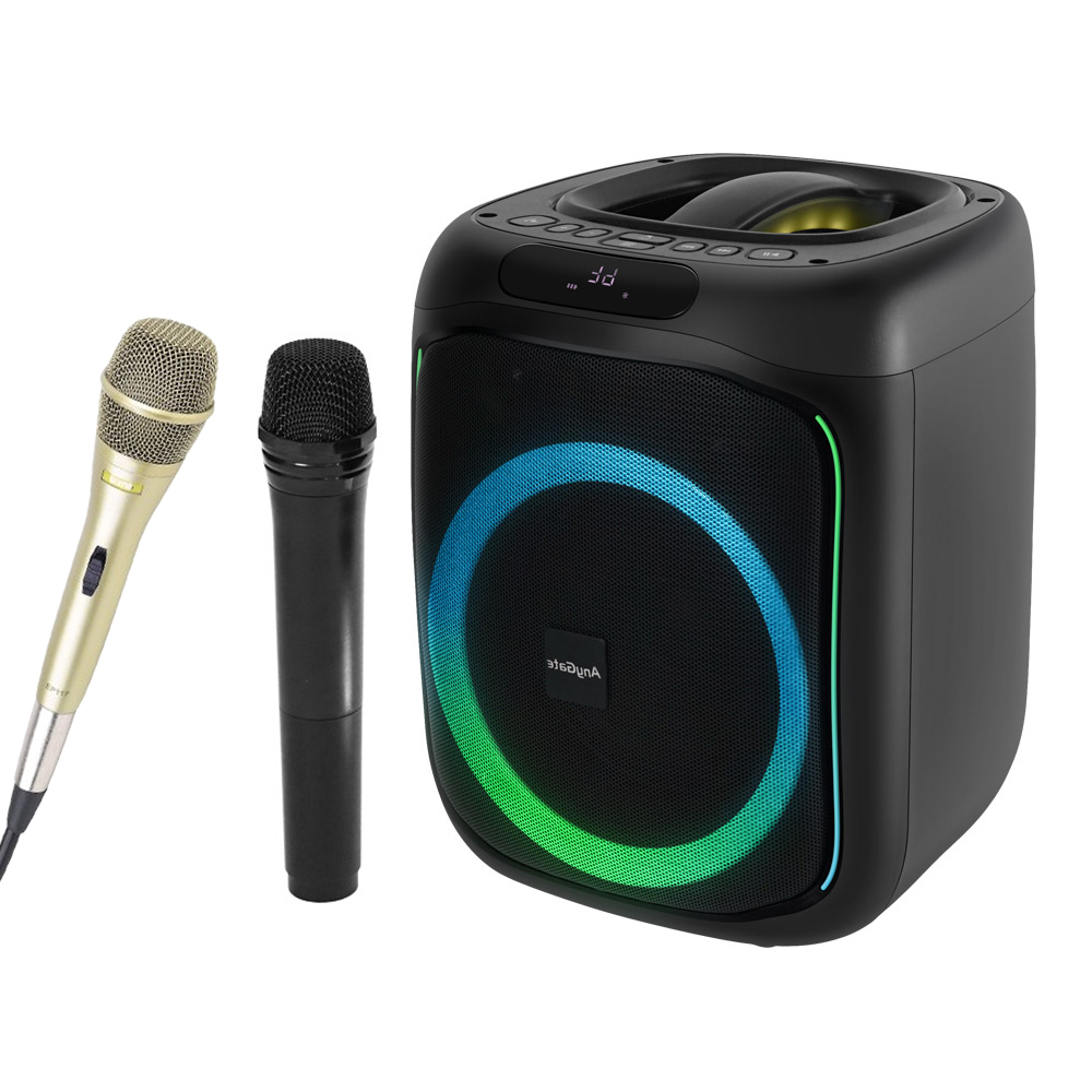 이동식앰프 스피커 마이크 휴대용 블루투스 버스킹 LED 50W coms KY300D - 메인 이미지