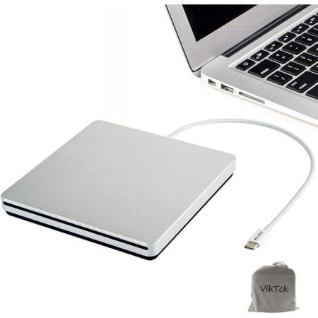 [해외]노트북용 USB-C 슈퍼드라이브 외장 DVD/CD 드라이브, 노트북 데스크탑 PC용 USB3.0/Type-C CD/DVD 버너 DVD 드라이브 휴대용 플레이어 Apple M