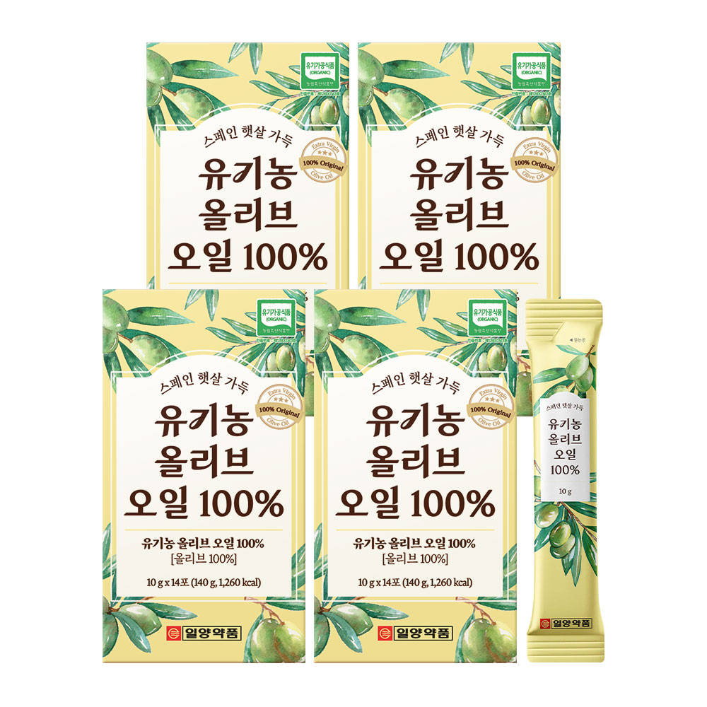 올레오칸탈 생식 공복 올리브오일 산도 0.2 이하 유기농 올리브유 일회용 4박스 - 상품 이미지