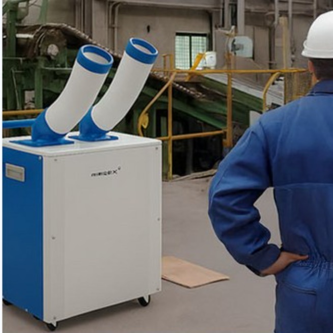 캐로스 업소용 대형 냉풍기 코끼리 냉풍기 공업용 산업용 냉풍기 2구