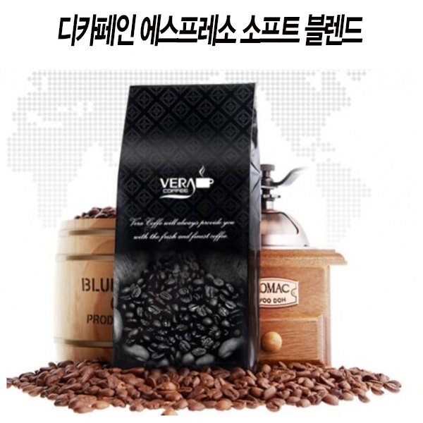 베라 원두커피 소프트 블렌드(디카페인) 홀빈, 1kg, 1개 - 상품 이미지