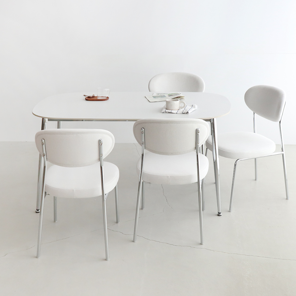 레오르 타원형 4인용식탁 세트 세라믹식탁 포세린 1200 의자2 벤치
