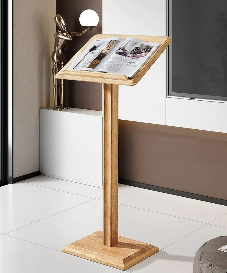 나무 메뉴판 거치대 광고 홍보물 스탠드 배너 안내판 오크 48x39cm 원목색 - 상품 이미지