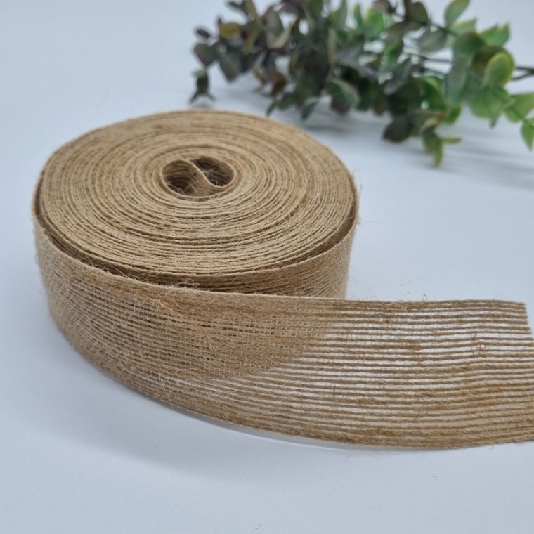마끈 황마 리본끈 3.8cm 포장 선물 재료 리본 공예 10M 리본재료 리본 - 메인 이미지