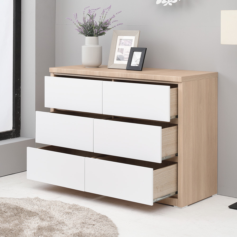 일린 옷 서랍장 드레스룸 광폭 와이드 수납장 1200x500x895mm, 3단, 네추럴