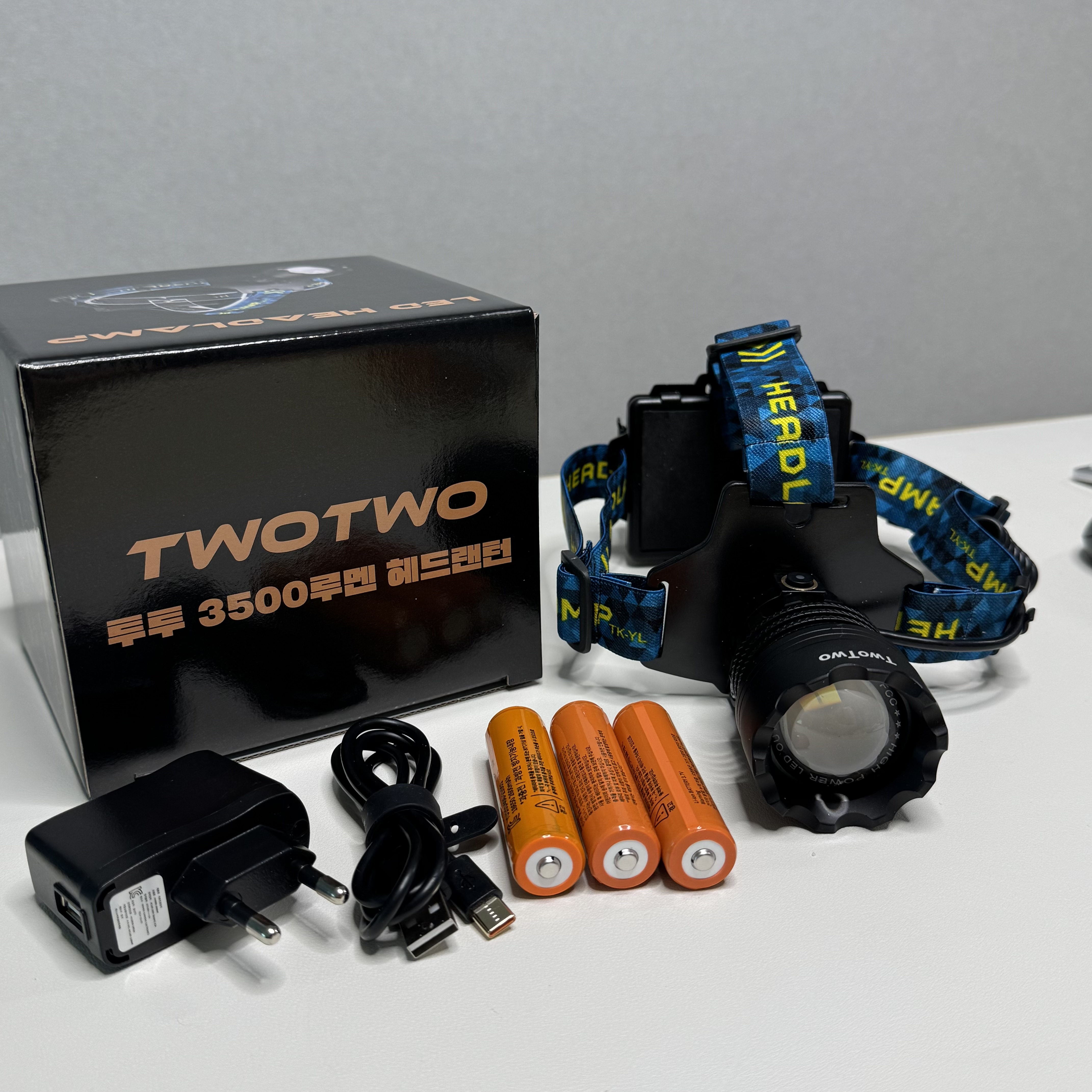 작업용 충전식 LED 헤드랜턴 해루질 안전모 등산 낚시랜턴 모자 등산용 헤드램프 캡라이트 - 상세 이미지 4