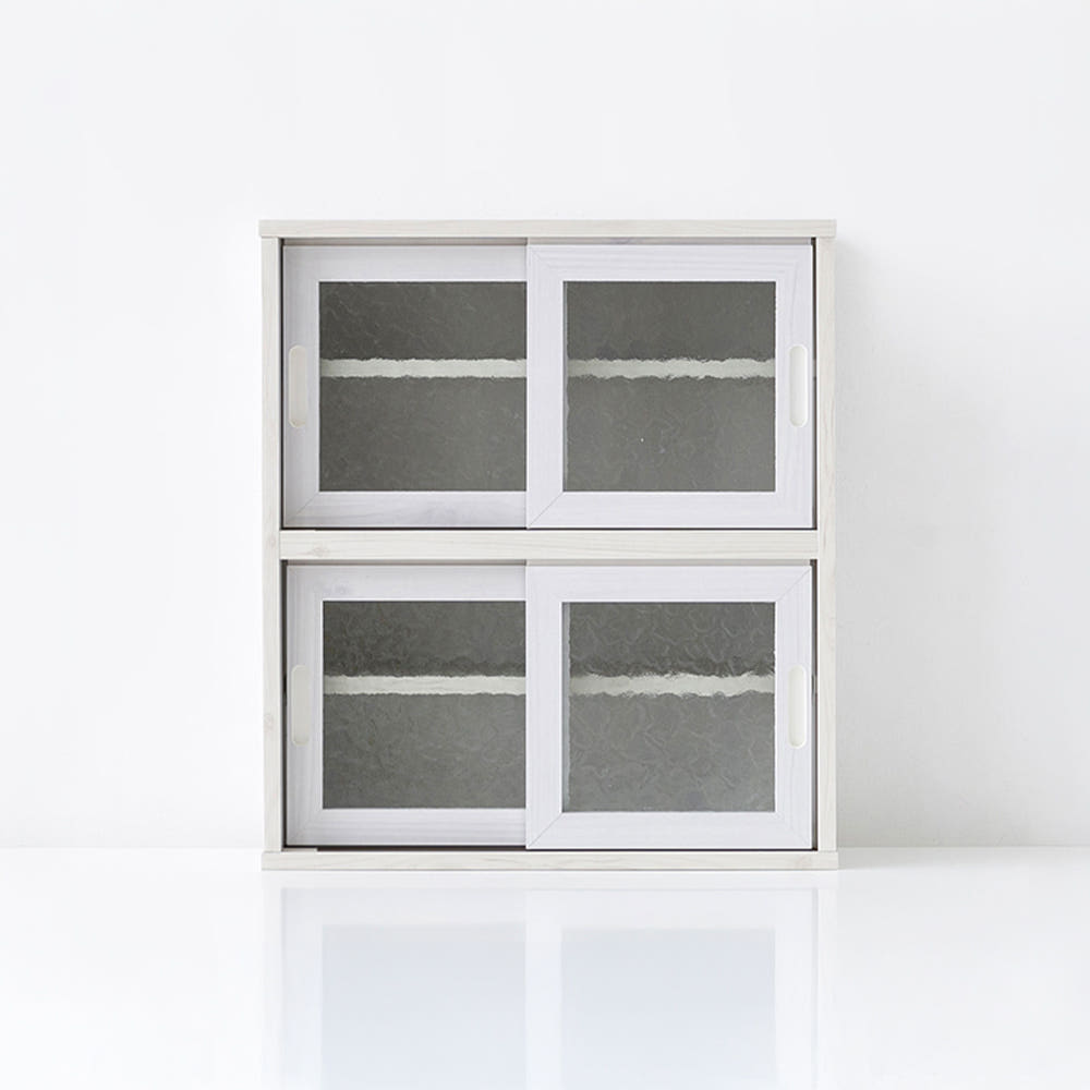 MUNIE 미니수납장 4문 485x200x550mm, 2단, 화이트파인베니어 3092.0295 - 메인 이미지
