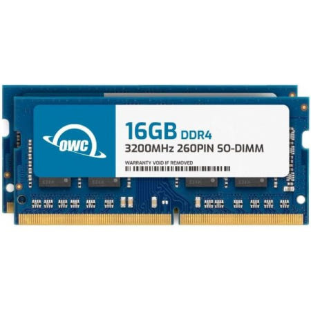 [해외]OWC 32GB(2x16GB) DDR4 3200MHz PC4-25600 CL22 1RX8 비ECC SODIMM 1.2V 260핀 노트북 메모리 RAM 업그레이드 모듈