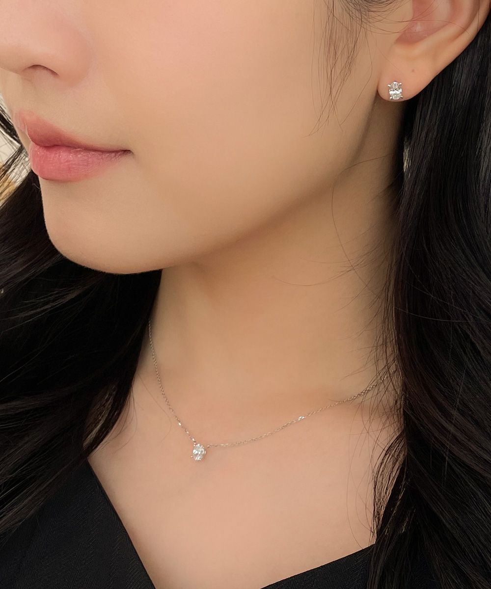 5부 오벌 다이아 목걸이 7부 명품 여자 친구 선물 결혼 기념일 생일 웨딩 프러포즈 - 상세 이미지 5
