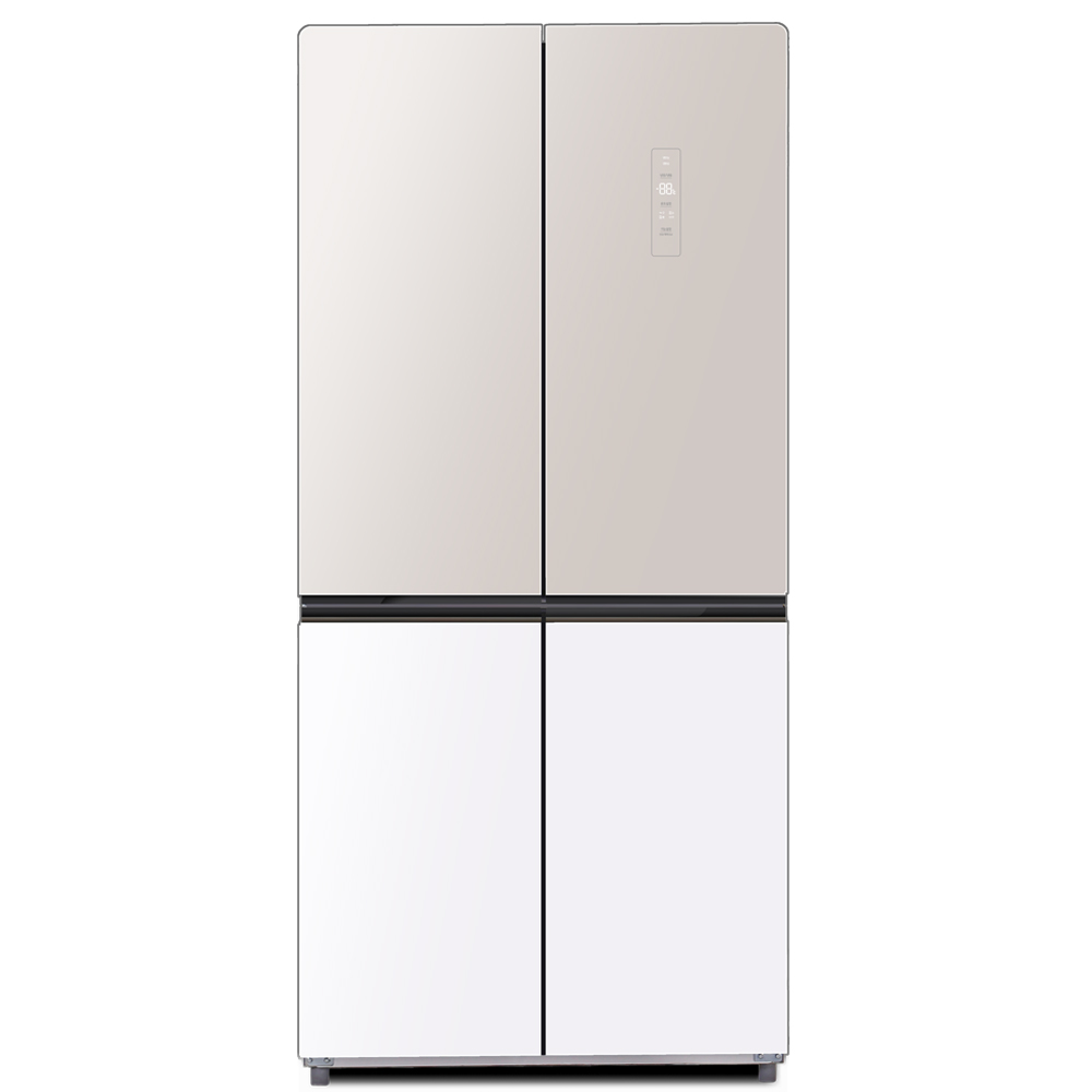 하이얼 글램글라스 4도어 양문형 냉장고 HRS445MNEW 433L 베이지