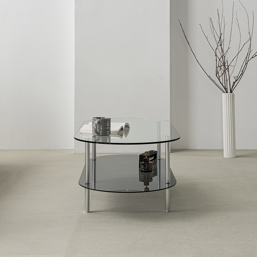 클라르 높은 소파 쇼파 좌식 테이블 낮은 유리 모듈 1000