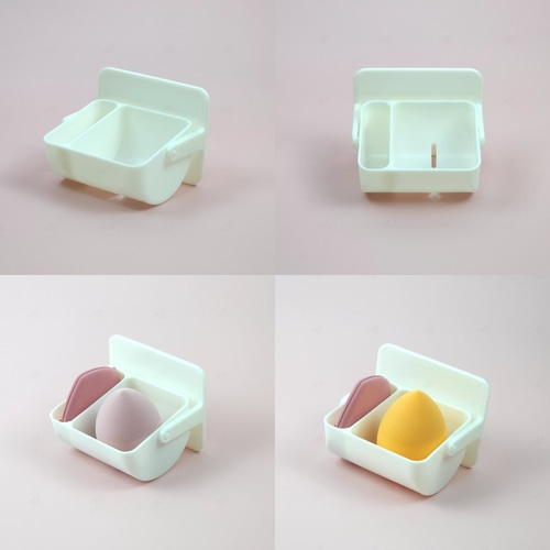 벽 부착 화장 퍼프 메이크업 쿠션 보관함 받침대 화장실 욕실 화장대 거치대 이미지 6