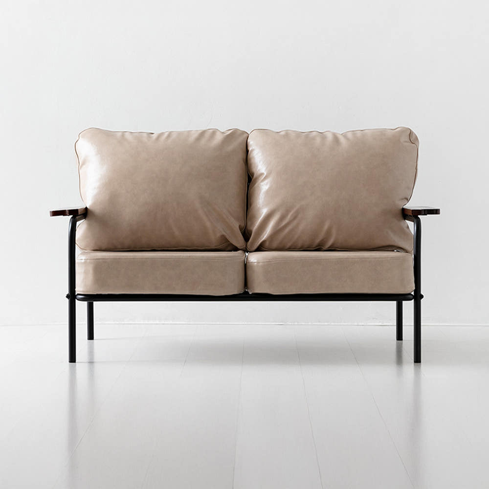 DELU 2인소파 1665 스툴미포함, 크림 1743.5891, 2인용