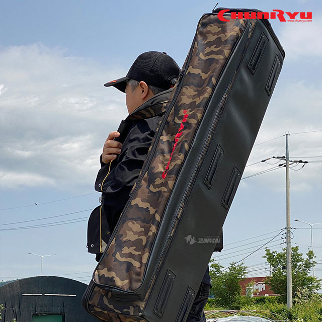 천류 카모 밀리터리 피싱백 민물 가방 짬 낚시 보조포켓 받침대 보관 M - 상세 이미지 5