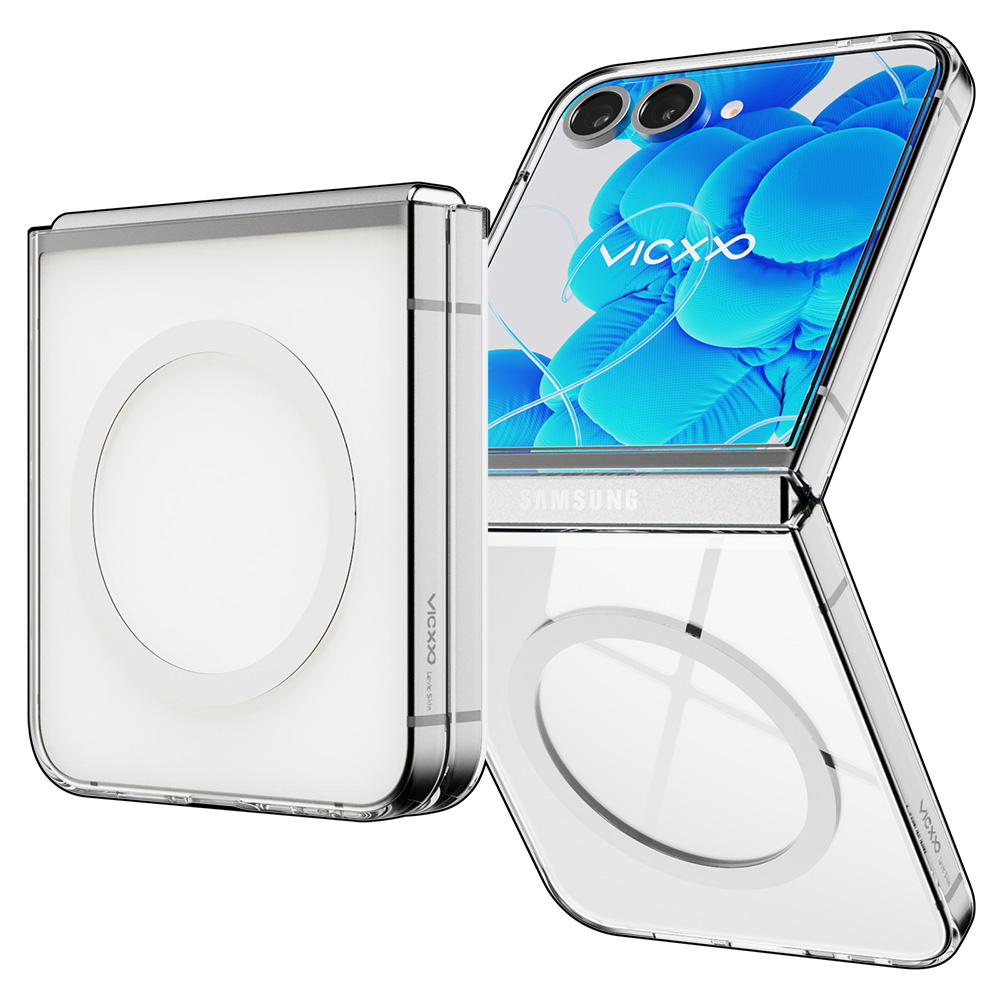 빅쏘 초슬림 변색없는 맥세이프 케이스 투명, 갤럭시Z 플립7