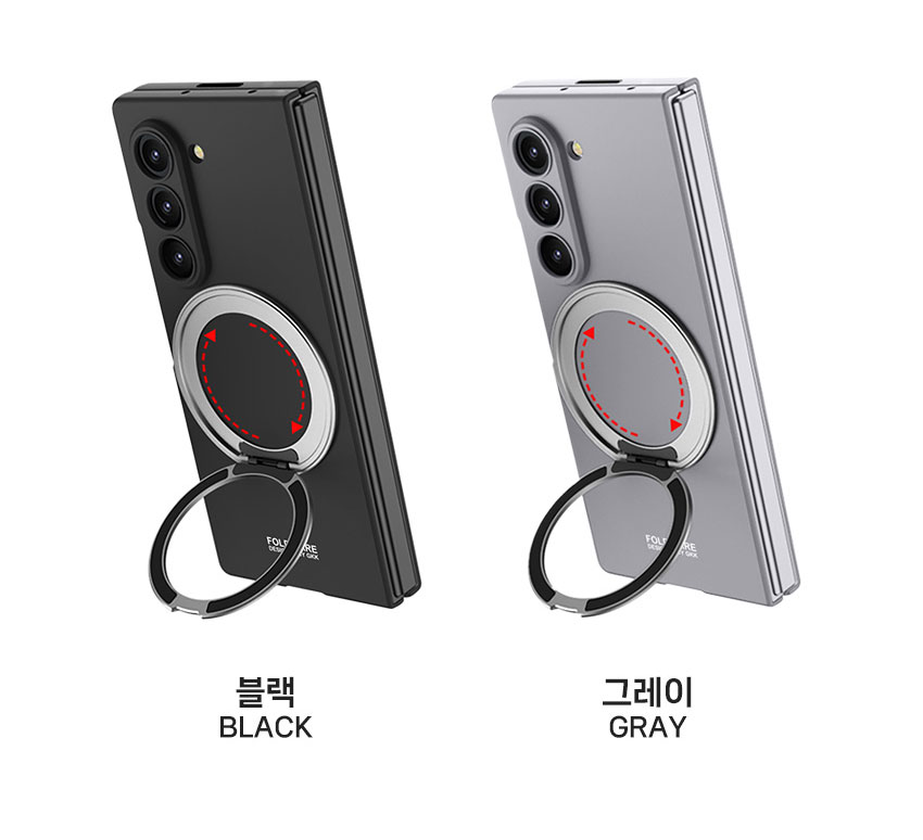 갤럭시 Z 폴드7 맥세이프 강화유리 회전 링 케이스 - 상세 이미지 4