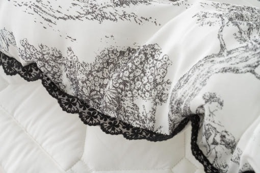 송화침장 몽슈 모달 뜨왈패턴 고급스러운 프랑스 풍경 먼지없는 알러지케어 모달100 침구