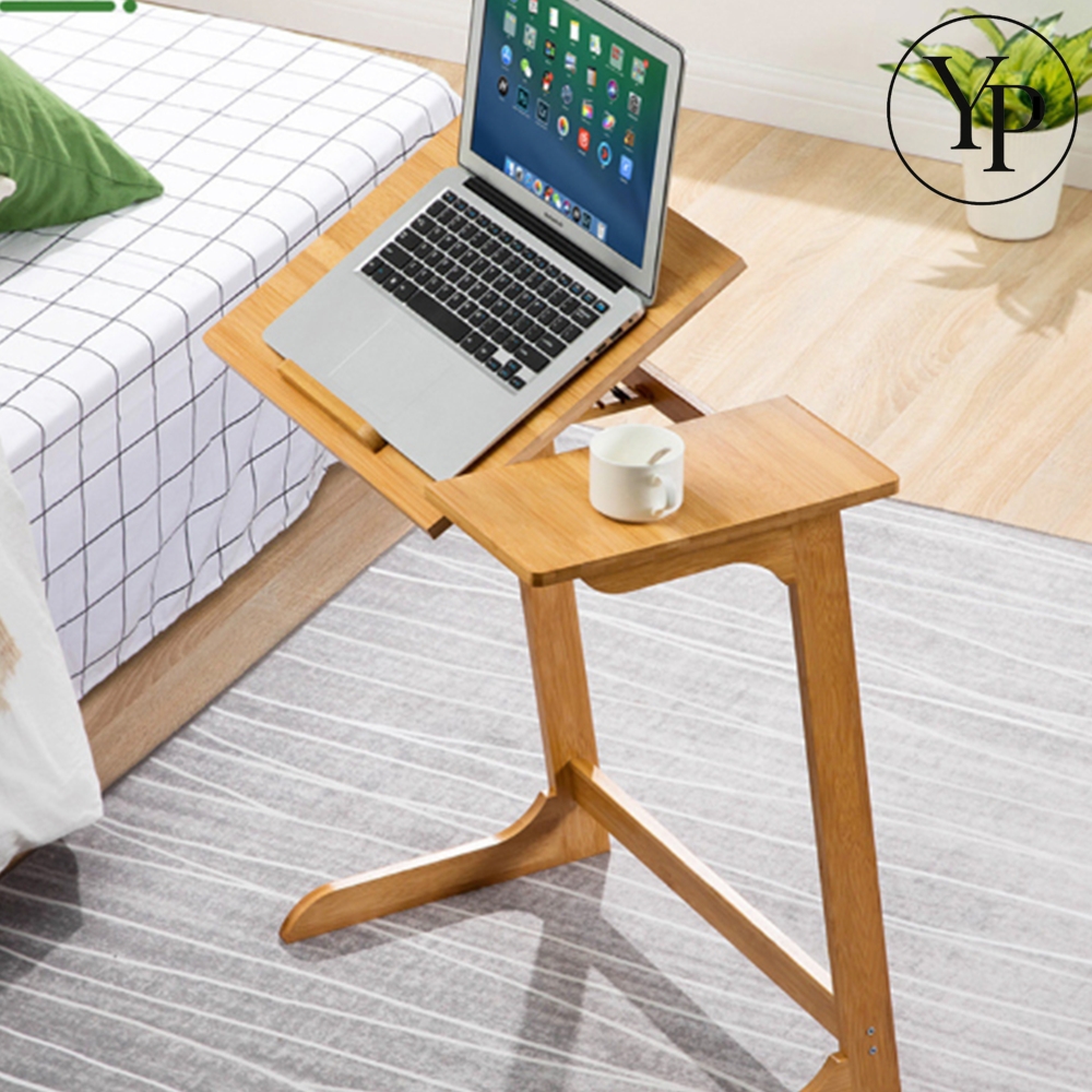 원목 사이드 테이블 침대 틈새 고정 탁자 높이조절 보조 사무용 노트북 책상