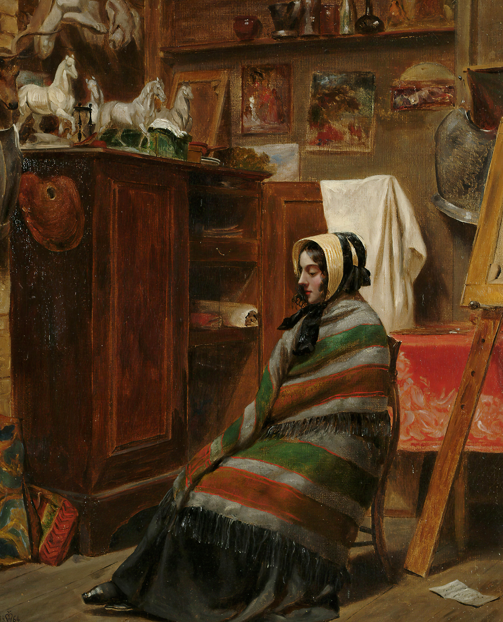 Model In A Cluttered Studio 원본비율 아트포스터 인물 - 상품 이미지