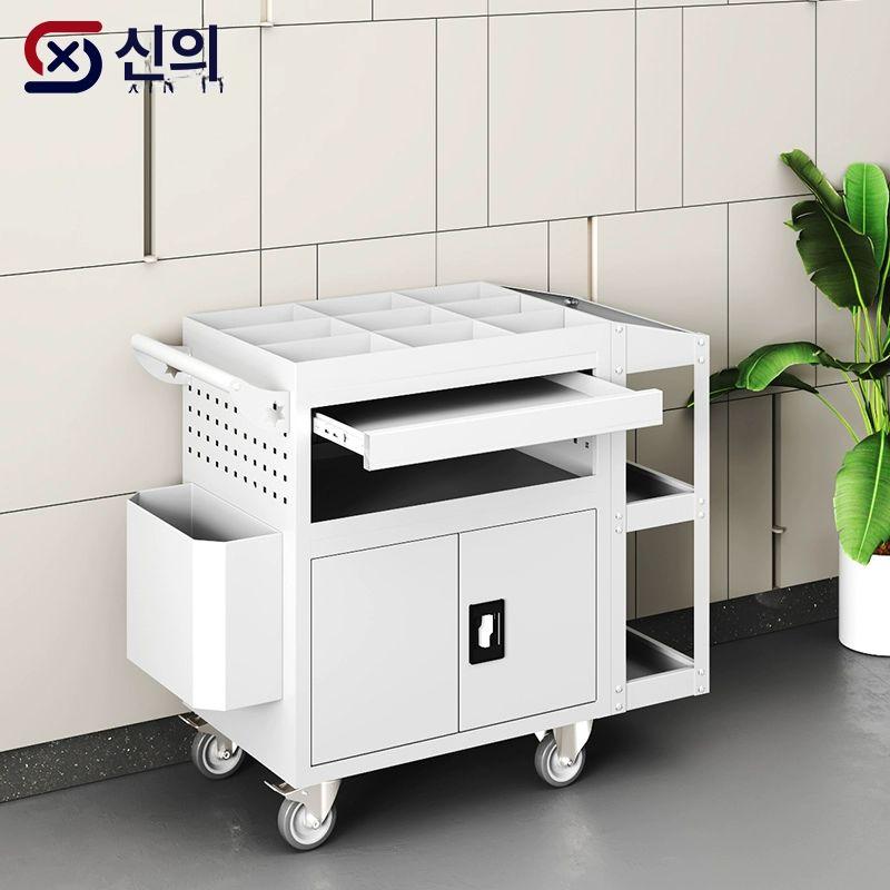 다기능 이동식 공구가방 공구박스 공구통 공구집 공구상자 블루작업대+서랍+쓰레기통+사이드걸이 - 상세 이미지 4