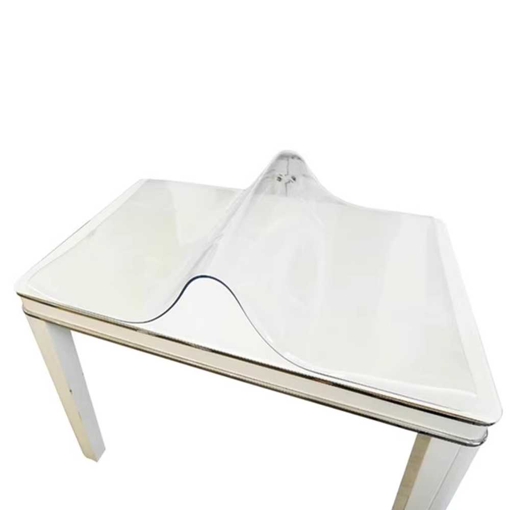 식탁 보호 매트 투명 PVC 커버 깔개 책상 기스 방지 70x130cm(투명 5mm) - 상세 이미지 2