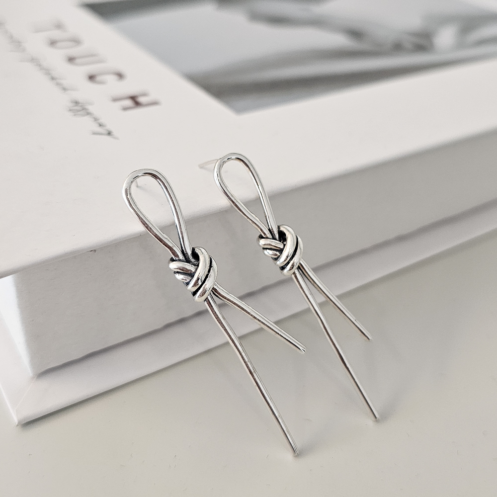 노트 실버귀걸이 Knot ring - 상세 이미지 4
