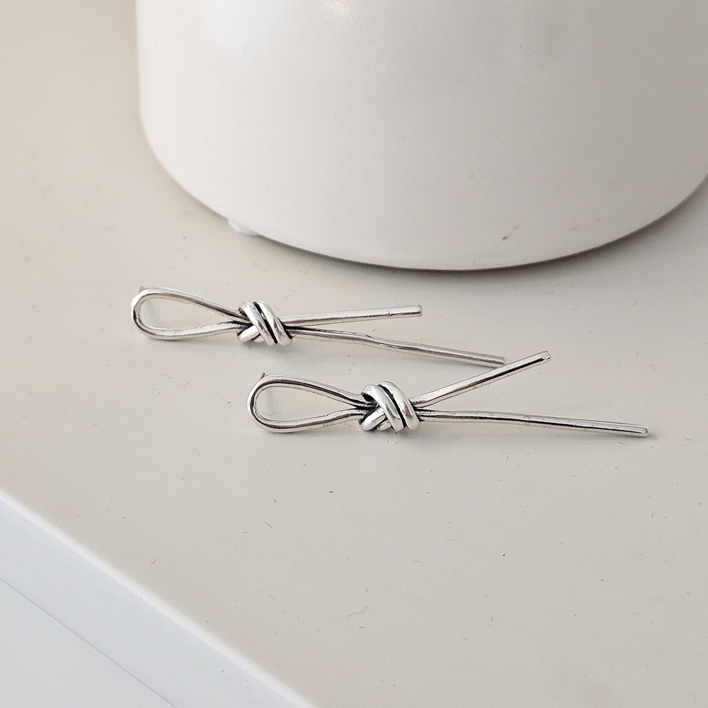 노트 실버귀걸이 Knot ring - 상세 이미지 2
