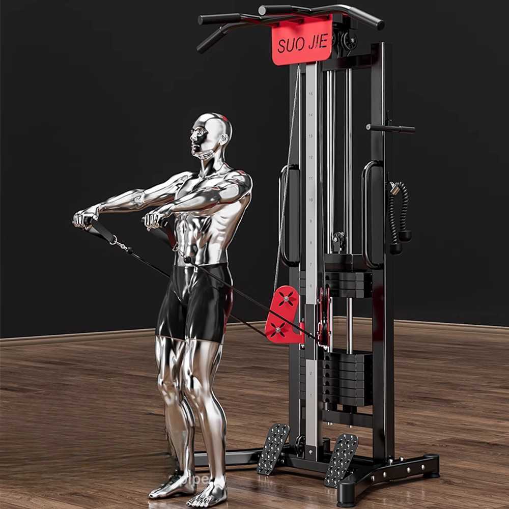 케이블 머신 롱풀 시티드로우 상체 근력 웨이트기 블랙(70KG) - 상세 이미지 2