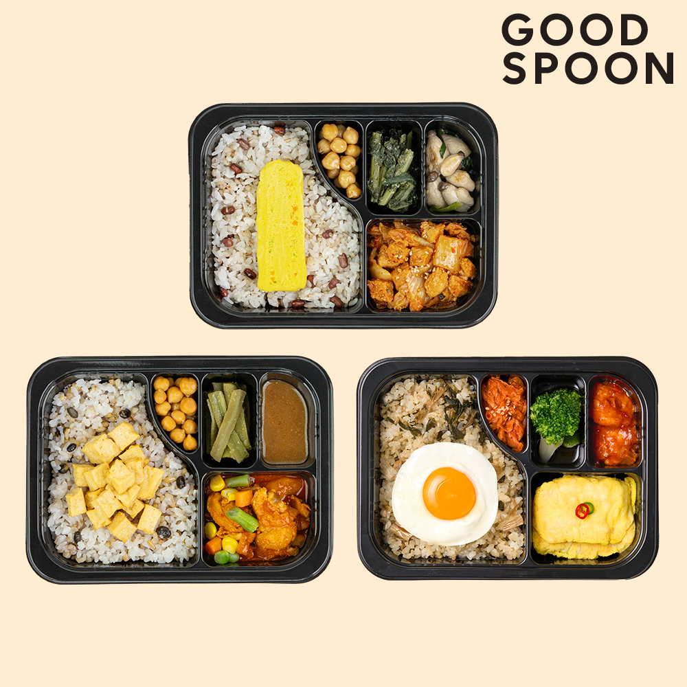 굿스푼 당뇨 도시락 3종 3팩 닭갈비 김치찜 동태전 저당 임당 양많은 직장인 점심 밥 반찬