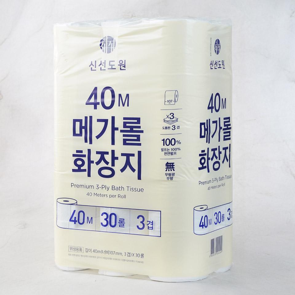 메가마트 신선도원 메가롤 화장지 40Mx30롤 - 상세 이미지 2