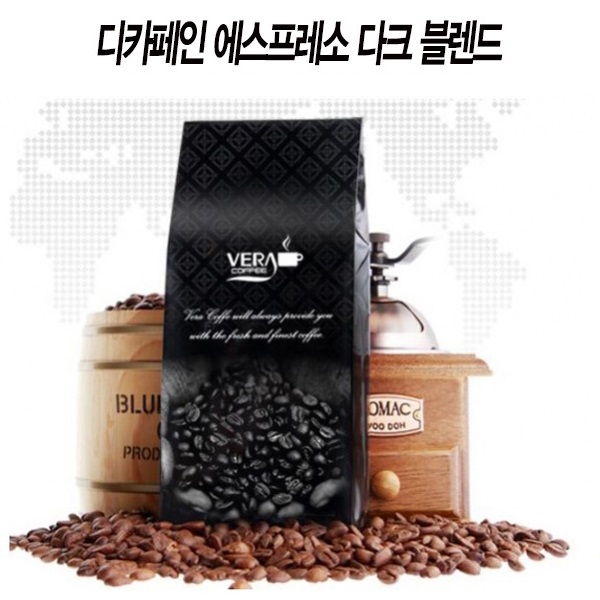 베라 원두커피 다크 블렌드(디카페인) 홀빈, 1kg, 1개 - 상품 이미지