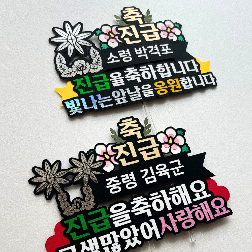 육군 군인 군대 축하 전역 진급 토퍼 남편 선물 이미지 3