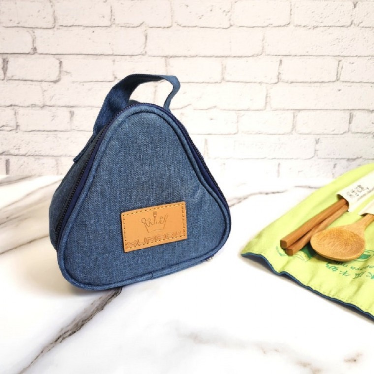 미니 삼각 보온보냉 도시락가방 네이비 직장인도시락가방 보냉가방