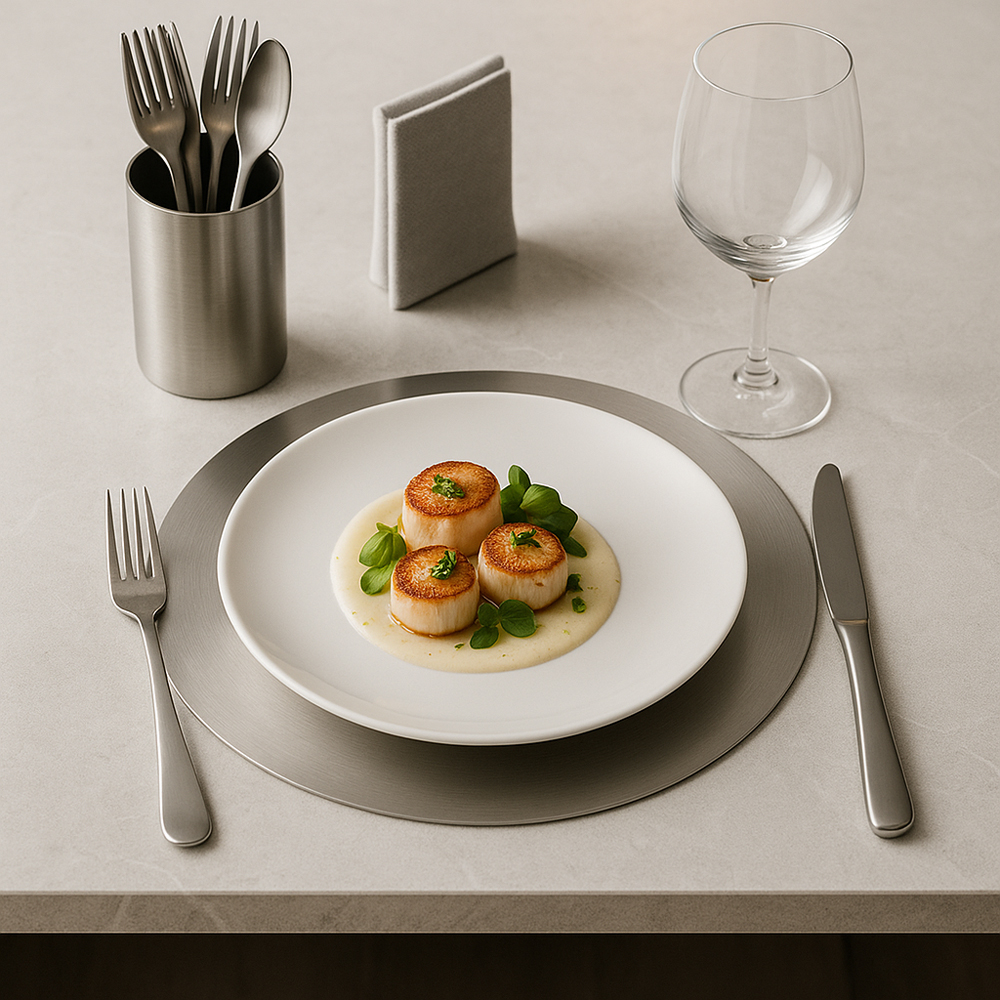 테르헨 316 스테인레스 도마 30cm, 테이블매트 원형 - 상세 이미지 5