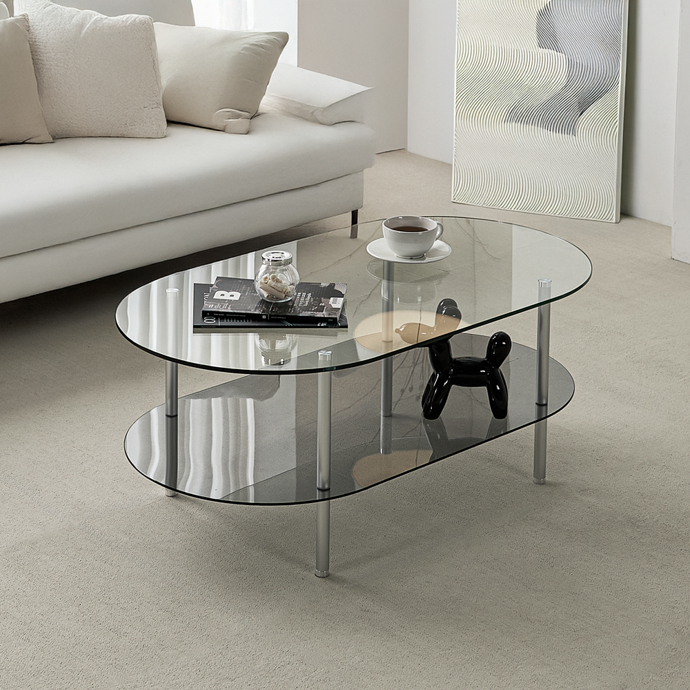 클라르 높은 소파 쇼파 좌식 테이블 낮은 유리 모듈 1000