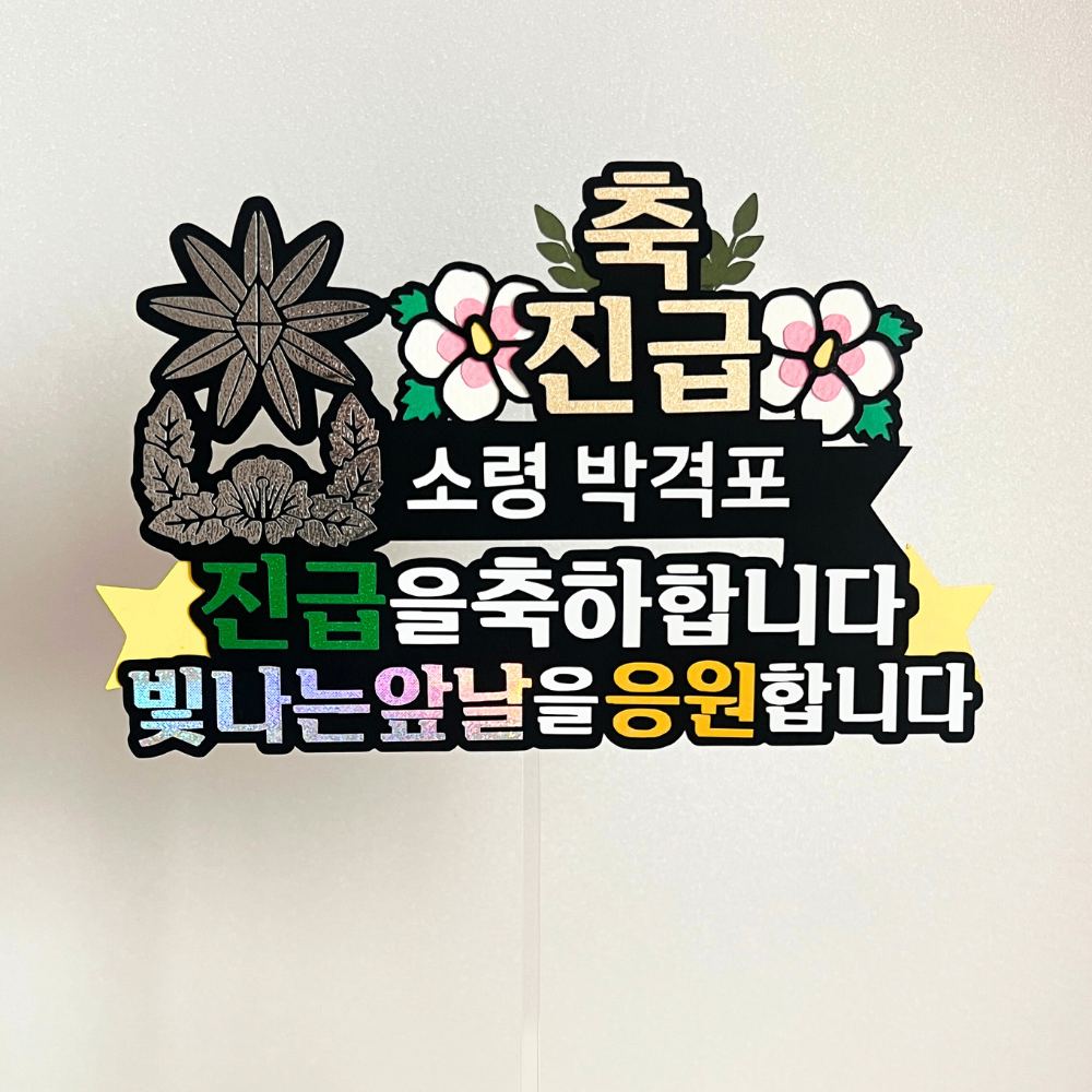 육군 군인 군대 축하 전역 진급 토퍼 남편 선물 이미지 1