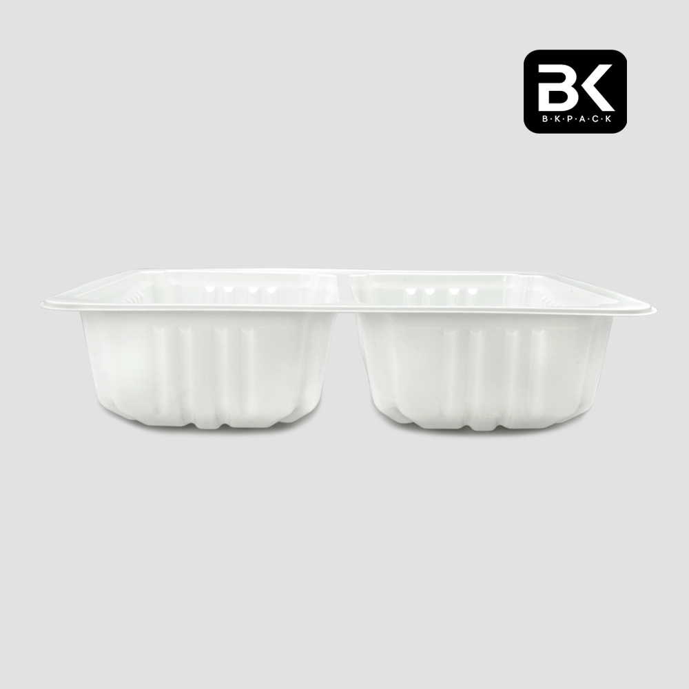 BK 23185-2A 실링용기 70호 2칸 화이트 600개 (230x180x50) 2318 시리즈 - 상세 이미지 2