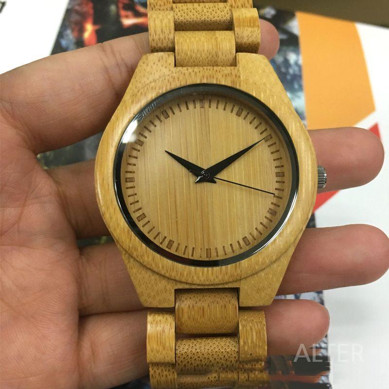 여성 나무 손목 시계 우드 대나무 여성용 대나무 시리즈 남성용 40MM - 상세 이미지 2