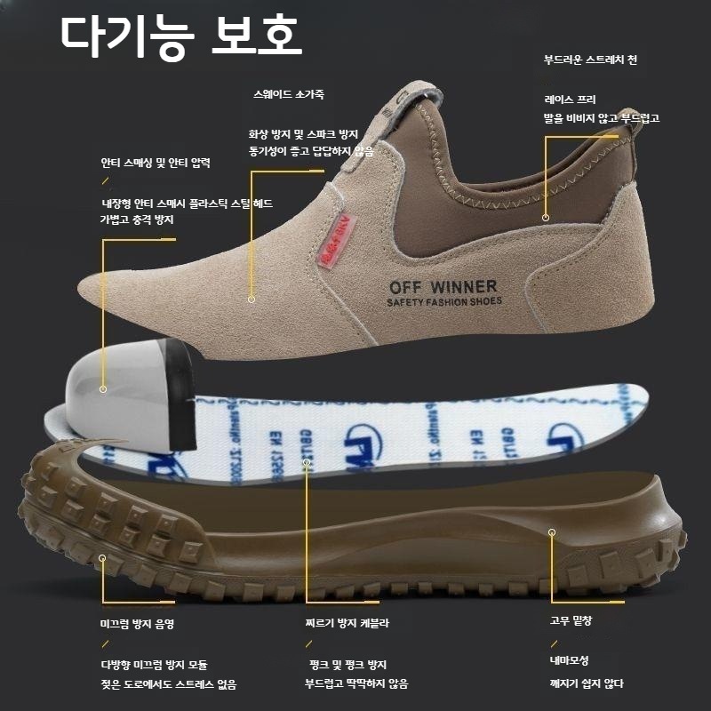 발편한 방수 안전화 가벼운 용접화 절연작업화 - 상세 이미지 2