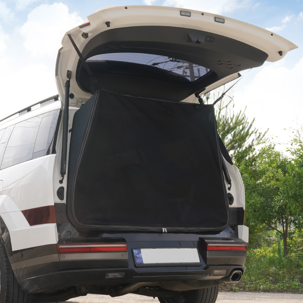 크레이지몬스터 디올뉴 싼타페 MX5 차량용 암막 모기장 텐트 트렁크 모기장