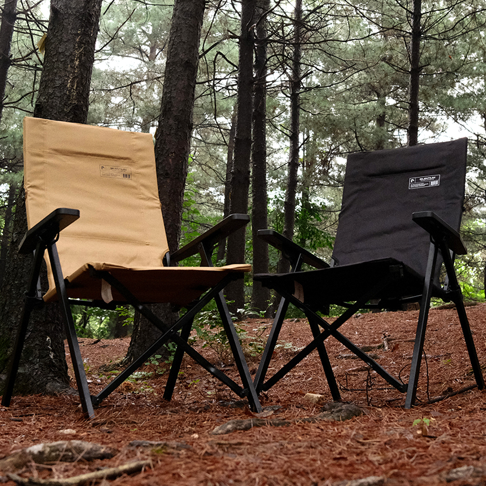 폴라리스 실렌티움 X1 롱 릴렉스 하이 체어 4단 각도조절 캠핑 접이식 의자