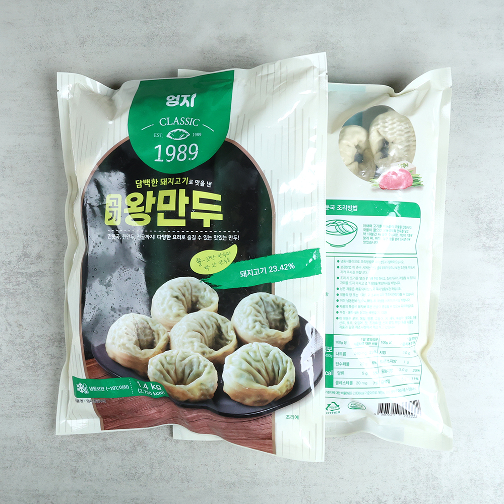 엄지식품 엄지 왕만두 만두 전골 고기왕만두, 1.4kg, 6개